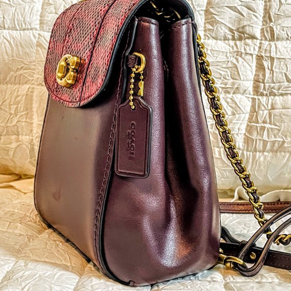 NWOT - COACH PARKER CONVERTIBLE BACKPACK 16 WITH SNAKESKIN DETAIL (79635) - Picture 4 of 9